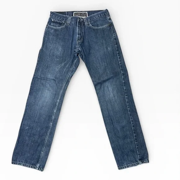Levis 514 Slim Straight Jeans Mens 32x32 Blue Denim Cotton Western Vintage Stack