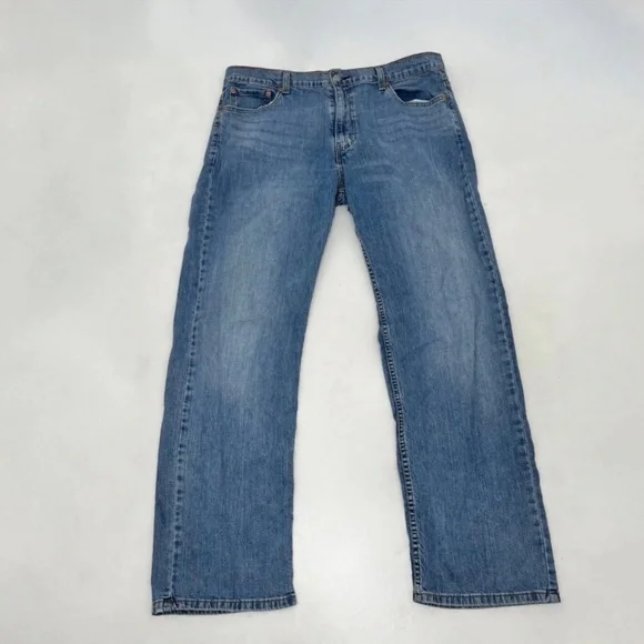 Levi Strauss & Co 569 Men Size 36x34 Straight Jeans Blue Denim Riveted 5-Pockets