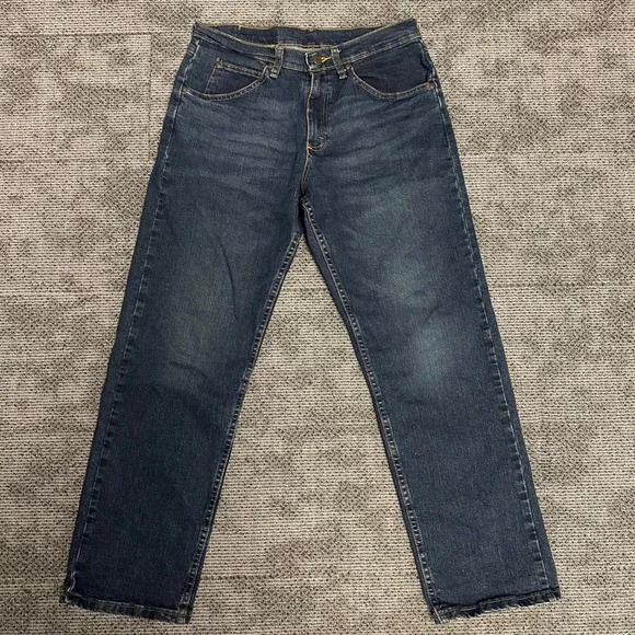 Wrangler Premium Quality Mens Straight Leg Dark Wash Denim Jeans 32x30