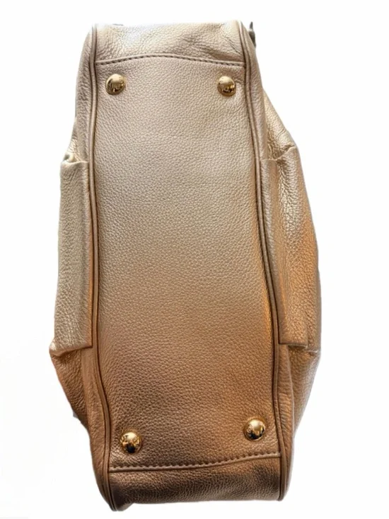 Michael Kors Metallic Light Gold Leather Tote Bag