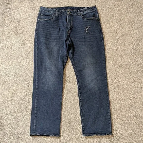BUFFALO DAVID BITTON Relaxed Straight Blue Denim Jeans; Size 40 x 32