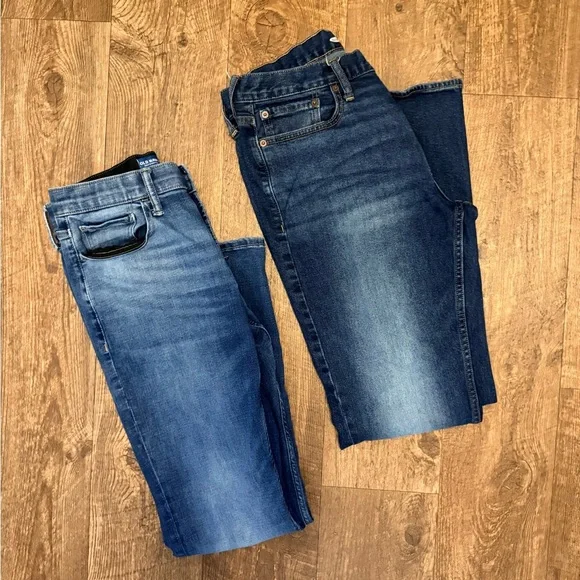 Old Navy Men’s Straight Jeans 31x32 Built Tough Denim Bundle 2 Pair