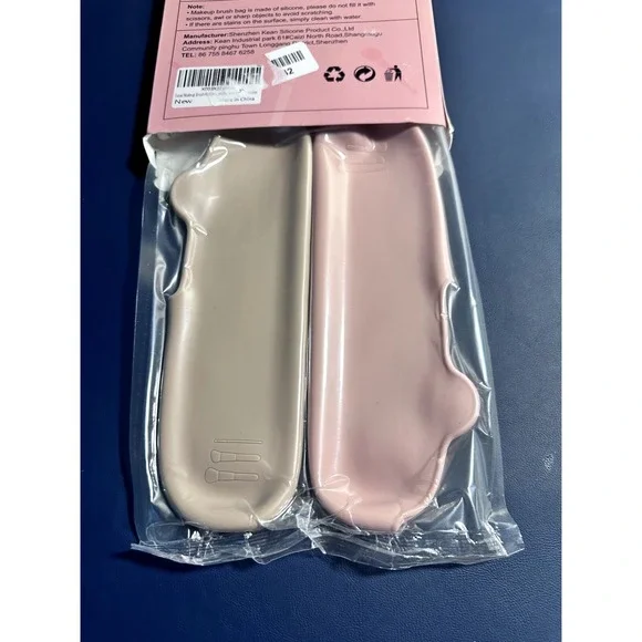 SILICON MAKEUP BRUSH HOLDERS - 2 PACK - NEW IN BOX, NEVER OPENED - SEALED