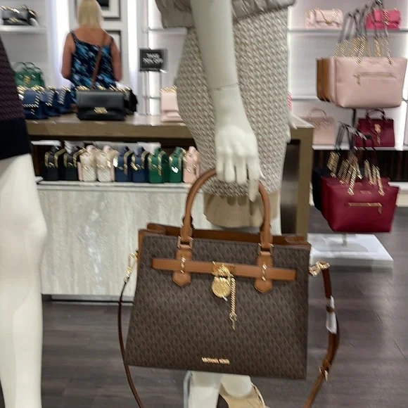 Michael Kors Hamilton Meidum Satchel Shoulder Crossbody  Brown