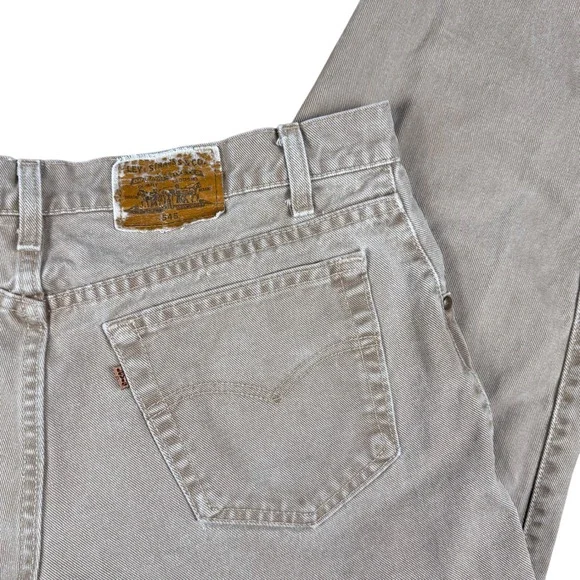 Vtg 90s Levi's 545 Brown‎ Tab Loose Fit Men's 35x30 Stone Denim Jeans Made USA