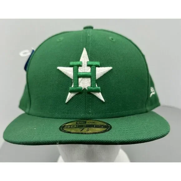 New Era Navy Houston Astros St Patricks Day Green 59FIFTY Fitted 7 1/8