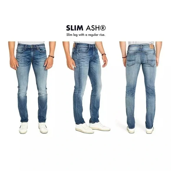 NEW-Buffalo David Bitton Slim Ash Men's Blue Jeans SZ 32/30