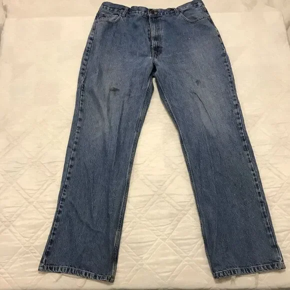 Arizona Jean‎ Company distressed loose fit blue jeans 40X34
