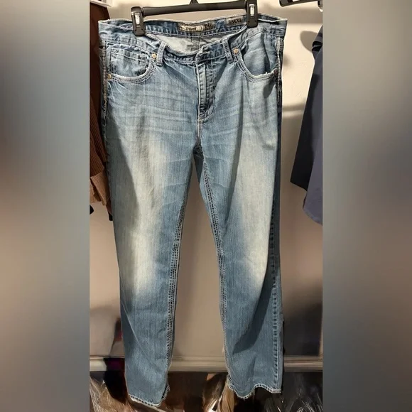 BKE Light Blue Straight Jeans