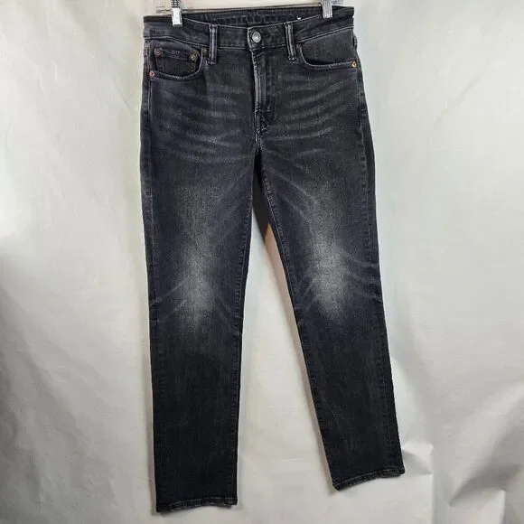 American Eagle Jeans Mens 30x32 Black Next Level Flex Straight Stretch Denim