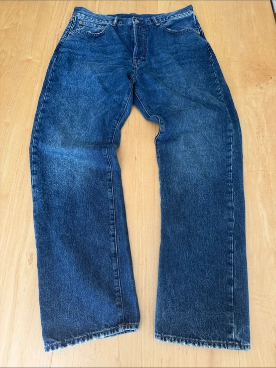GAP Men's Dark Blue Relaxed Straight Jeans