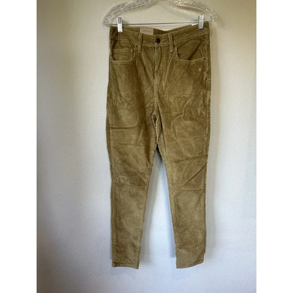 Levi's 721 Men's High Rise skinny tan corduroy pants mid rise size‎ 30x30
