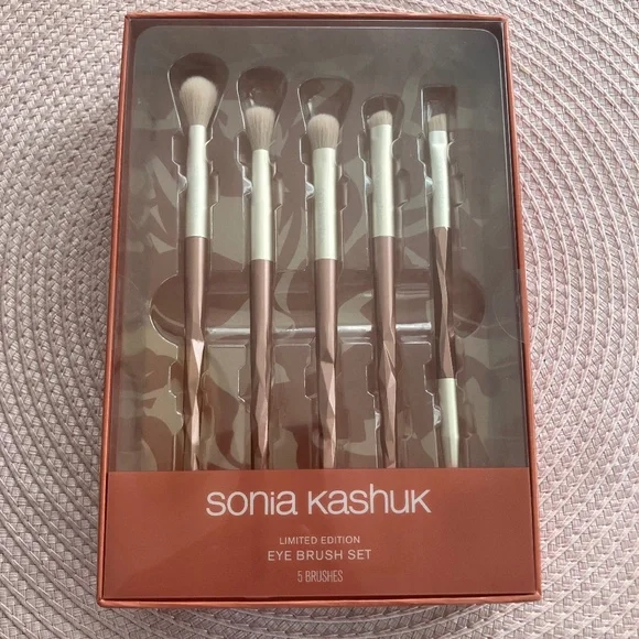 New Sonia Kashuk Eye Brush Set Limited Edition Pink 5 Brushes