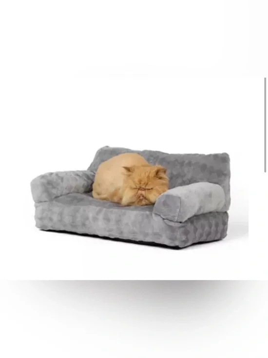 Whisker City® Grey Cat Couch Bed 21Lx12W