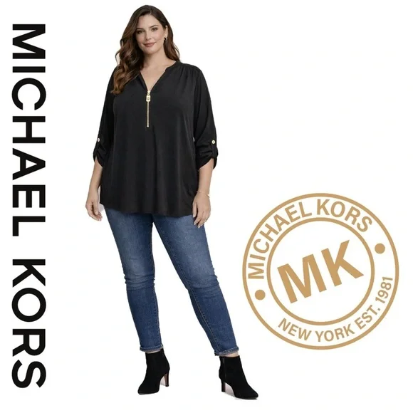 Michael Kors Elegant Black Blouse