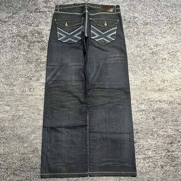 NWT Vintage Akademiks Jeans Mens 36x32 Embroidered Baggy Grunge Skater Y2K 2000s
