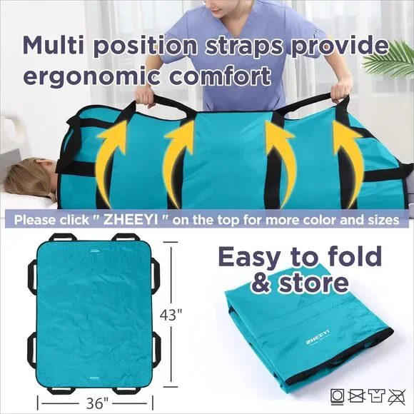Positioning Bed Pad with Reinforced Handles 43