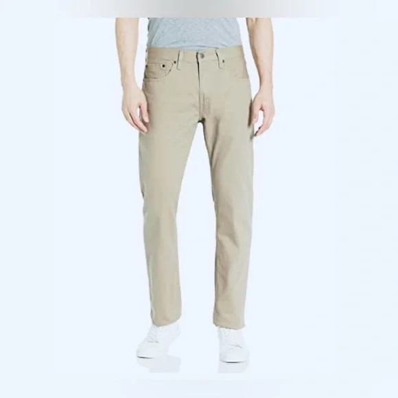 Levi's Men's Beige Relaxed Fit Straight Jeans