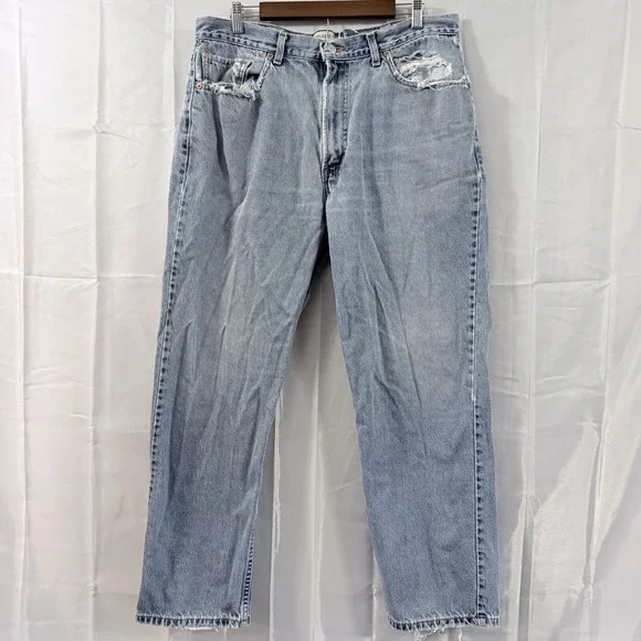 Vintage Mens Levis 550 Jeans 100% Cotton 38x32 Fits 36x29 Faded Trashed **