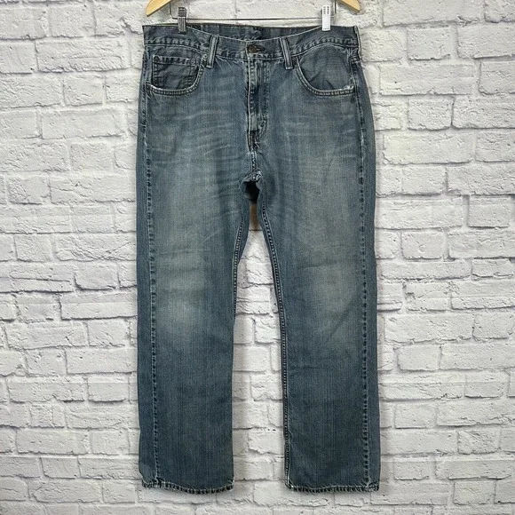 Levis 527 Jeans Mens 36x32 Blue Bootcut 2012 Cowboy Western‎ Fade Whiskers Y2K