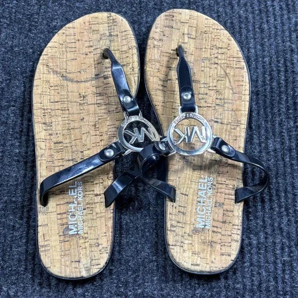Michael Kors Womens Thong Cork Sandals See Measurements
