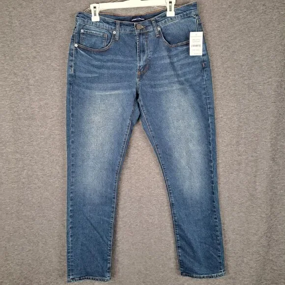 Articles of Society Jeans Mens 34x30, T 32x30 Blue Slim Dylan Straight Cleveland