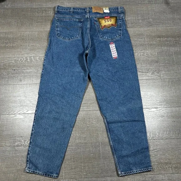 VTG Levi Strauss 550 Relaxed Fit Tapered Leg Jeans Mens Blue Denim‎ W42 L32