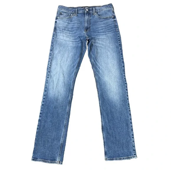 Calvin Klein CKJ 035 Straight Jeans Mens 32x34 Blue Stretch Denim Medium Wash