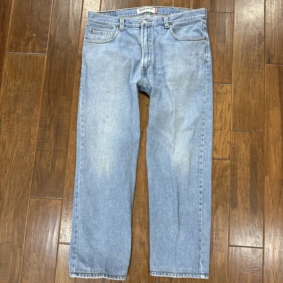 Levis 505 Jeans Mens 38x30 Blue Denim Straight Leg Zip Regular‎ Fit 100% Cotton