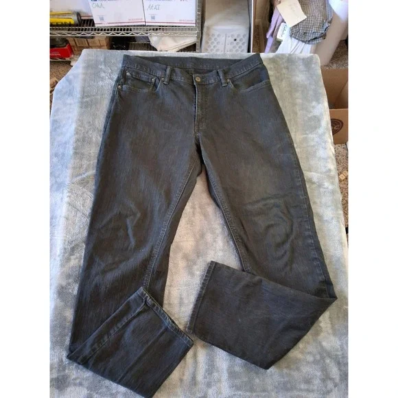 Levis 511 Slim Fit Jeans Mens 33x34 Dark Gray Charcoal Denim Pants 18181-0034