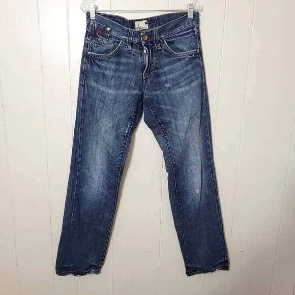 Energie Style Clash Kroll Wash Dark Denim Jeans Size 32x34