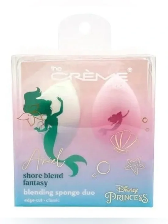 NEW The Crème Shop Creme Ariel The Little Mermaid Blending Makeup Sponge Duo Set