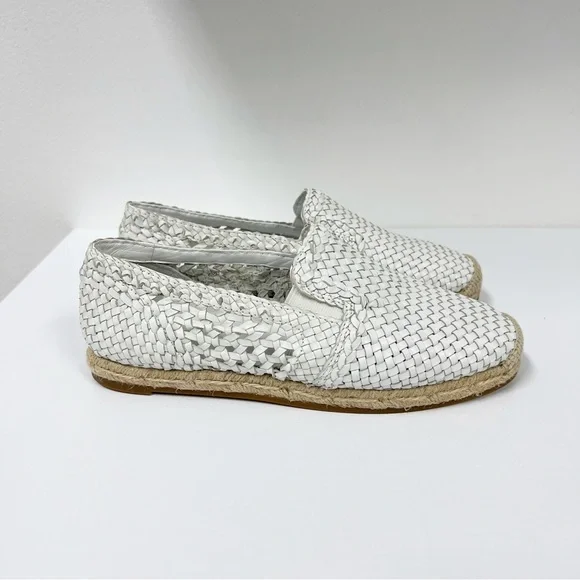 Michael Kors Collection Toni‎ Espadrilles Flat in Optic White 38 Leather