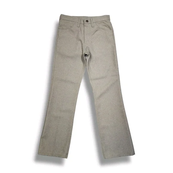 Vintage Wrangler‎ Western Heathered Tan 100% Polyester Pants Men's 29x30 82HT