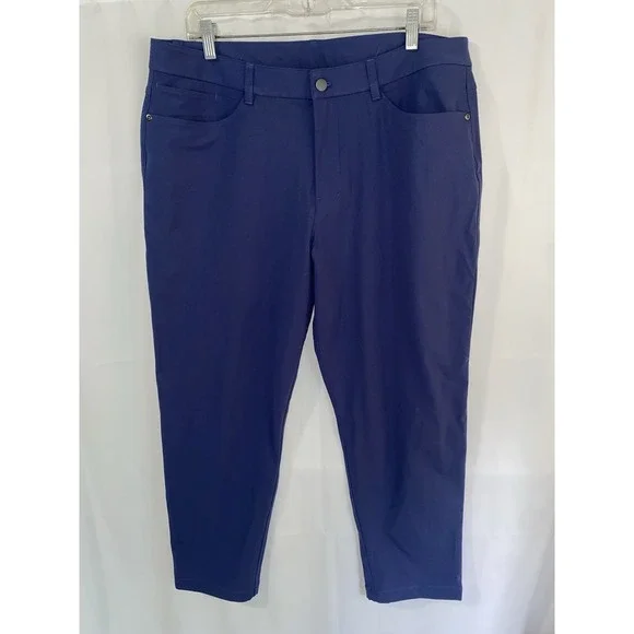 Lululemon ABC Classic Fit Pants Blue Mens 36x29 Warpstreme Tech m5aqhs