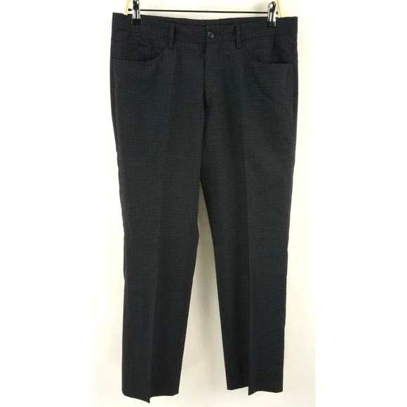 Sartore‎ Italy Compagnia della Lana Wool Pants 34 x 28 Gingham 5 Pocket Trousers