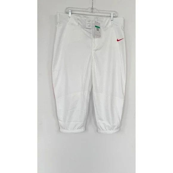 Nike Baseball Softball Knicker Pants White Red Stripe Dri-FIT Mens XL  Athletic