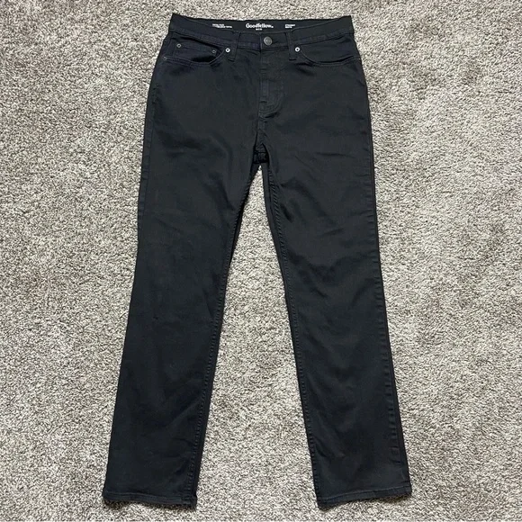 Goodfellow & Co Total Flex Straight Fit Black Stretch Pants 32x32
