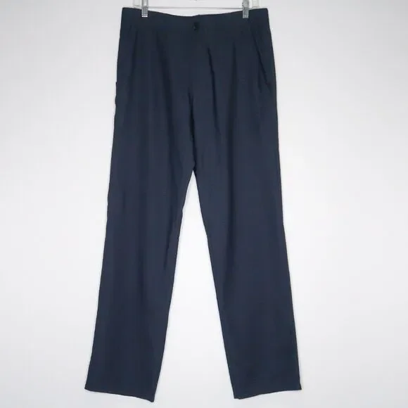 Haggar Mens H26 Pants Size‎ 33x32 Blue Active Stretch Active Fit