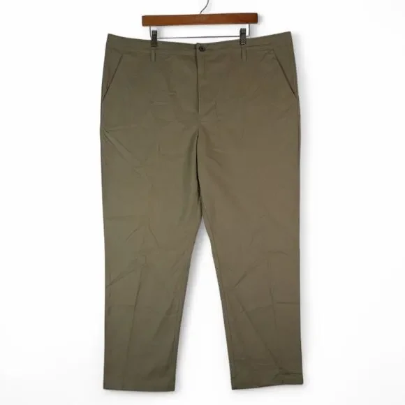 Magellan Outdoors Chino Pants Mens 42X30 Flat Front‎ Heritage Brown New