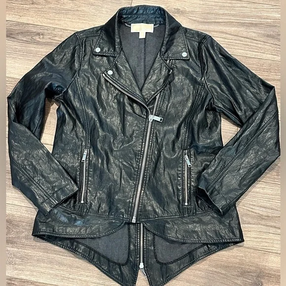 NWOT Michael Kors Black Moto Jacket Size 10