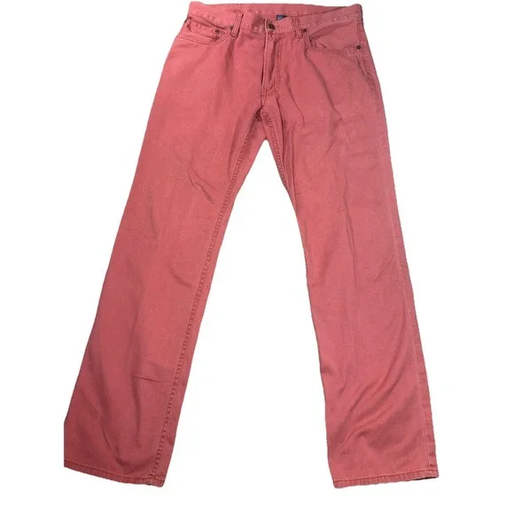 Polo Ralph Lauren Dry Goods Pants Mens 33x32 Pink Salmon 5 Pocket Cotton