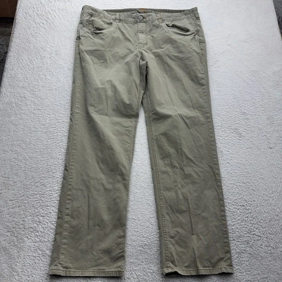 Tommy Bahama Boracay Men 42x32 Olive Green Straight 5-Pocket Chino Pants Stretch