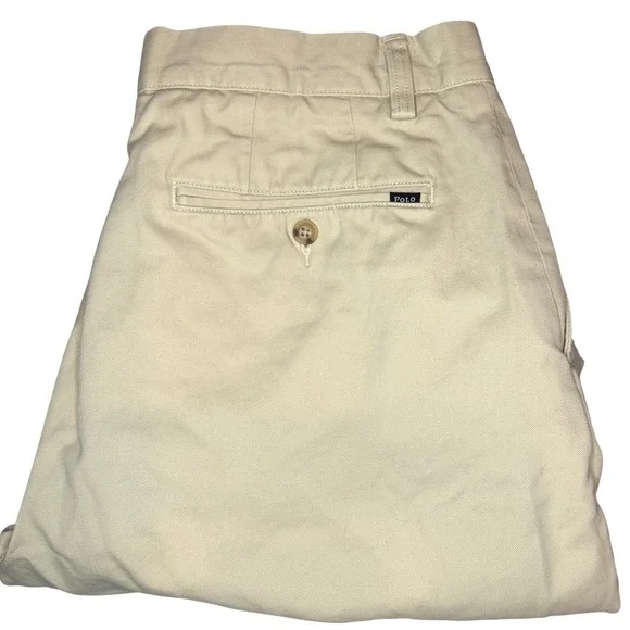 Polo Ralph Lauren Chino Shorts 32 Men's Beige Classic Fit Cotton Twill Khaki