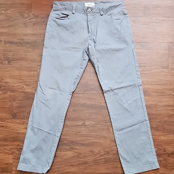 Calvin Klein Mens Slim Fit Dress Pant  32x30 Light Blue/Gray