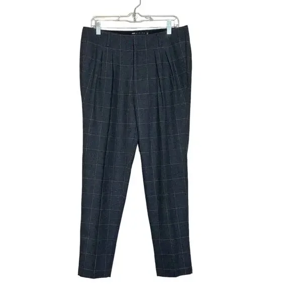 Asos Design men gray plaid pleated pants size waist 32