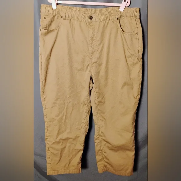 Men’s Haband's‎ Ice House Flannel Lined Slacks Sz 44S Khaki/Plaid Cozy Warm