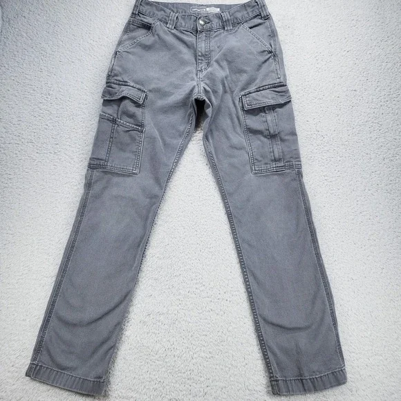 Carhartt Rugged Flex Pants Mens 30x32 Gray Relaxed Fit Canvas Cargo Workwear