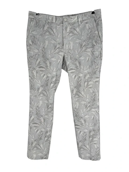 Bonobos Golf Pants Mens Size 36x32 Gray Tropical Print Stretch Slim Fit