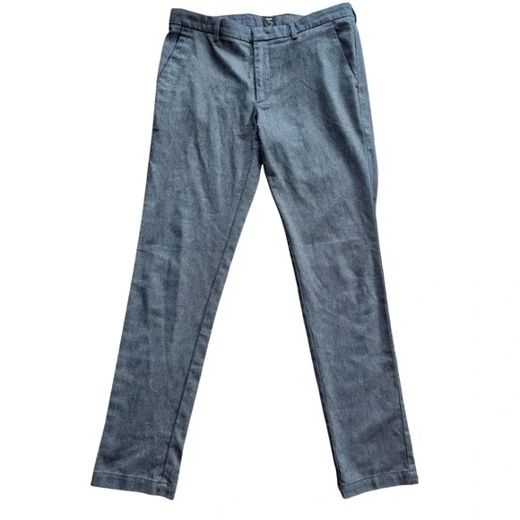 $190‎ BOSS Hugo Boss Slim Fit Mens Dress Pants Navy Blue Textured Trousers 34x32